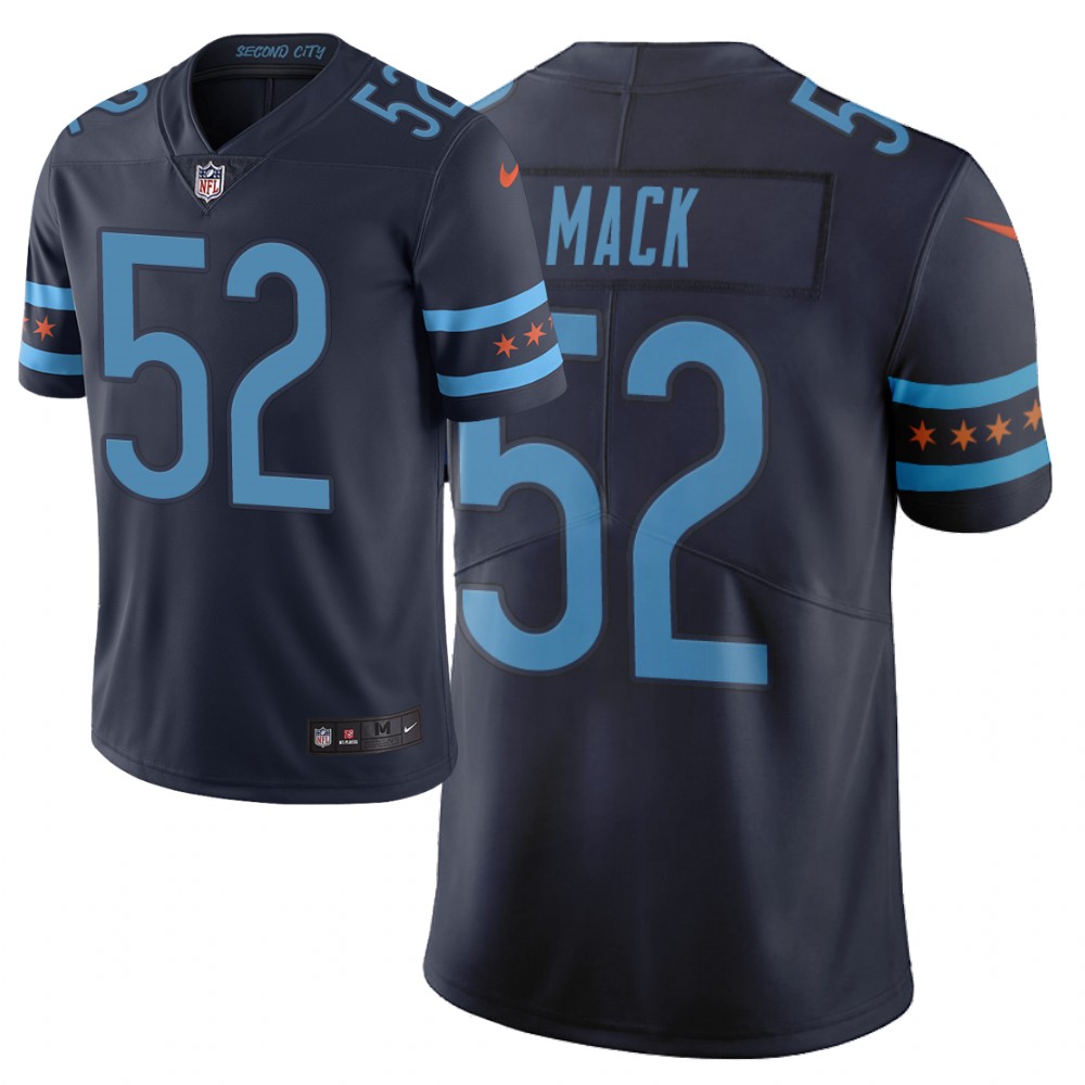 Men Nike NFL Chicago Bears 52 khalil mack Limited city edition navy jersey